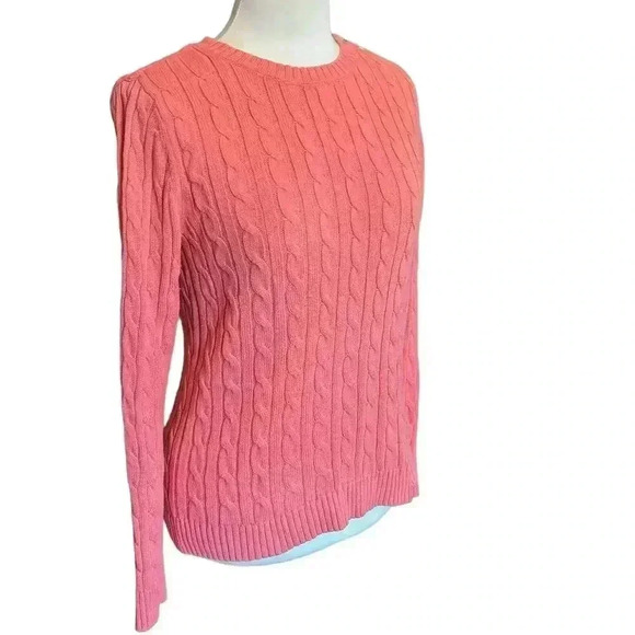 Croft & Barrow Cable Knit Sweater with Buttons on Shoulder Size S - Picture 3 of 6